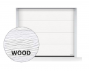 Brama LPU 42 2500 x 1900 mm, Przetłoczenia L, Woodgrain, kolor RAL 9016 biały + prowadzenie Z