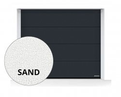 PROMOCJA dostępna OD RĘKI: Brama LPU 42 4000 x 2125 mm, Przetłoczenia L, Sandgrain, kolor RAL 7016 antracytowy + prowadzenie Z