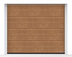 Brama LPU 42 6000 x 2250 mm, Przetłoczenia L, Decograin, Winchester Oak + prowadzenie N