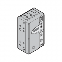 Sterowanie 360 w obudowie przemysłowej, w zestawie z paczką drobnych elementów wyposażenia, bez pokrywy kołnierzy, z wyłącznikiem głównym.