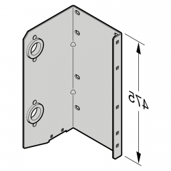 Konsola wspornika wału 4 z łożyskiem kulkowym — lewa, rozmiar 3, 5, 7