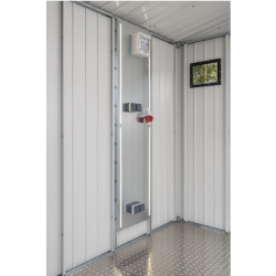 Panel elektryczny do domku ogrodowego JUNO z 1-fazowym prądem zmiennym + zestaw listew regałowych długich