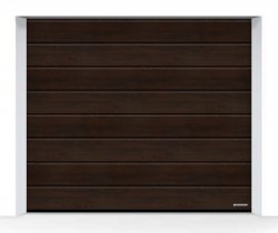 Brama LPU 42 6000 x 2000 mm, Przetłoczenia M, Decograin, Night Oak + prowadzenie N