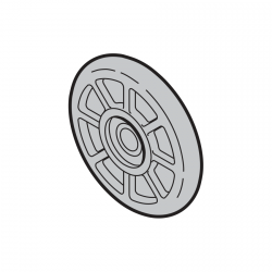 Rolka bieżna Ø 90 mm z łożyskiem kulkowym