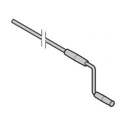 Awaryjna korba ręczna, przedłużona o 700 mm, do napędów serii S i K, średnica Ø 12 mm