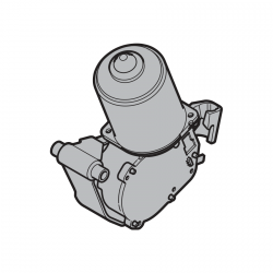 Łoże silnika z zamontowanym motoreduktorem LineaMatic, Akku Solar