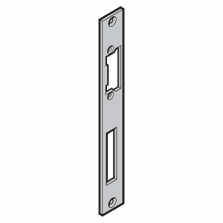 Blacha zaczepowa 92 mm do drzwi przejściowych z elektrozaczepem, 3 punkty mocowania, prawa