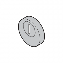 Przeciwwłamaniowa rozeta zewnętrzna, Wariant 3, grubość 9,8 mm, krzywka 7 mm, stal nierdzewna, ThermoSafe, TopComfort