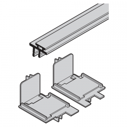 Uszczelka przylgowa dolna, drzwi 2-skrzydłowe, profil typu 2, sprzedaż na metry