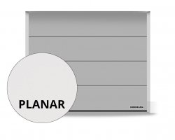 Brama RenoMatic 3000 x 2000 mm, Przetłoczenia L, Planar, kolor CH 9006 Matt deluxe białe aluminium + prowadzenie Z