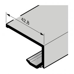 Aluminiowa listwa przyszybowa do drzwi bocznych NTP040, grubość wypełnienia 3 mm, eloksalowana E6 / EV 1, sprzedaż na metry