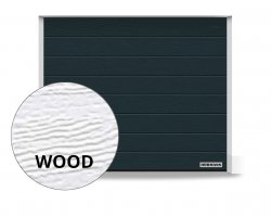 Brama RenoMatic 4000 x 2250 mm, Przetłoczenia M, Woodgrain, kolor RAL 7016 antracytowy + prowadzenie Z