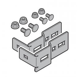 Zestaw łączników szyny łączącej prowadnicve poziome z prowadnicami poziomymi