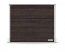 Brama RenoMatic 2500 x 2250 mm, Przetłoczenia M, Decocolor, Night Oak + prowadzenie Z
