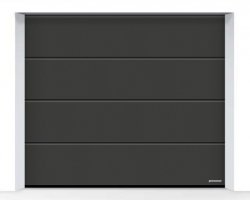 Brama LPU 42 2315 x 2080 mm, Przetłoczenia L, Decograin, Titan Metallic CH 703 + prowadzenie Z