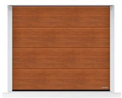 Brama LPU 42 2375 x 2125 mm, Przetłoczenia L, Decograin, Golden Oak + prowadzenie Z