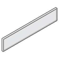 Ramka mocująca do tabliczki z logo, 165,1 × 32,7 × 3,5 mm, PMMA