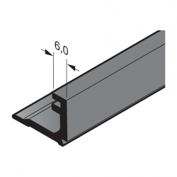 Listwa przyszybowa NKS 26 z uszczelką, grubość 26 mm, do podwójnej szyby, sprzedaż na metry