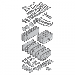 Zespół przyłączeniowy kraty świetlnej HLG, do WA 400, do sterowań A/B 445, A/B 460 i B 460 FU