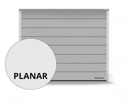 Brama RenoMatic 2500 x 2000 mm, Przetłoczenia M, Planar, kolor CH 9006 Matt deluxe białe aluminium + prowadzenie Z
