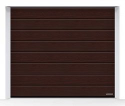Brama LPU 42 2315 x 2080 mm, Przetłoczenia M, Decograin, Rosewood + prowadzenie Z