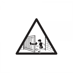 Naklejka ostrzegawcza