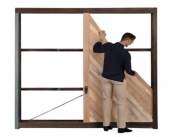 Brama uchylna N80, 2250 x 2000 mm, wzór 905 do samodzielnego wypełnienia, kolor RAL 8028 brązowy