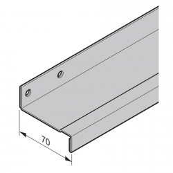 Wzmocnienie płyty bramy, 70 mm, SPU, APU, TAP, ALR, TAR 40, do górnego segmentu bramy z drzwiami przejściowymi