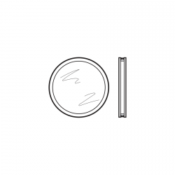 Podwójna szyba z tworzywa sztucznego do wzoru 469, przezroczysta, przezroczysta