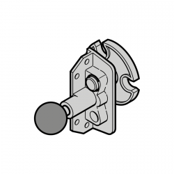 Ryglowanie obsługiwane od wewnątrz, rygiel obrotowy prawy