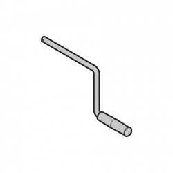 Awaryjna korba ręczna do napędów S23-Box, S25 (efektywny czas pracy 100%) oraz K09, średnica Ø 10 mm