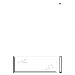 Podwójna szyba z tworzywa sztucznego, przezroczysta, 26 mm, S2