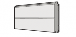 Panel górny bramy Isomatic 42mm, przetłoczenie M