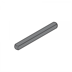 Trzpień czworokątny klamki L=100, TS 45 – 51 do kompletu klamek drzwi boczne