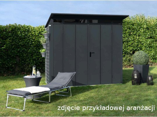 Domek ogrodowy z dachem dwuspadowym „Berry” model „Classic” typ 1