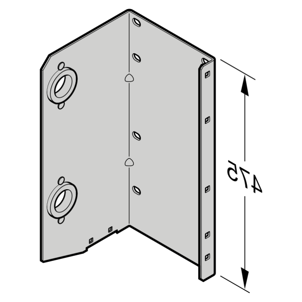 Konsola wspornika wału 4 z łożyskiem kulkowym — lewa, rozmiar 3, 5, 7