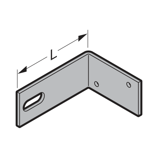 Kotwa ościeżnicy ocynkowana 80–250 × 120 × 6 mm