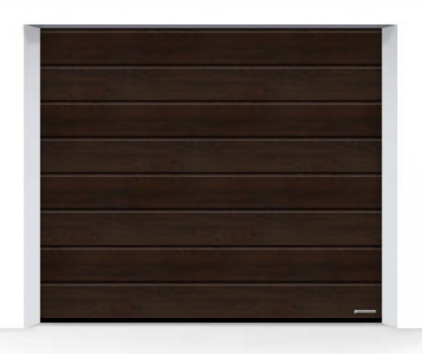 Brama LPU 42 2500 x 2250 mm, Przetłoczenia M, Decograin, Night Oak + prowadzenie Z
