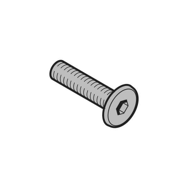 Śruba z łbem płaskim i gniazdem sześciokątnym M8 × 40 mm