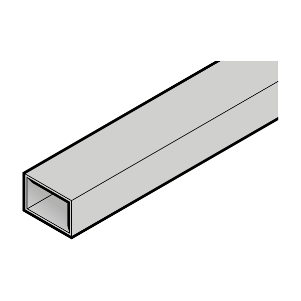 Profil zamknięty 40 × 60 × 2 mm, ocynkowany ogniowo, nieobrobiony, długość 6980 mm