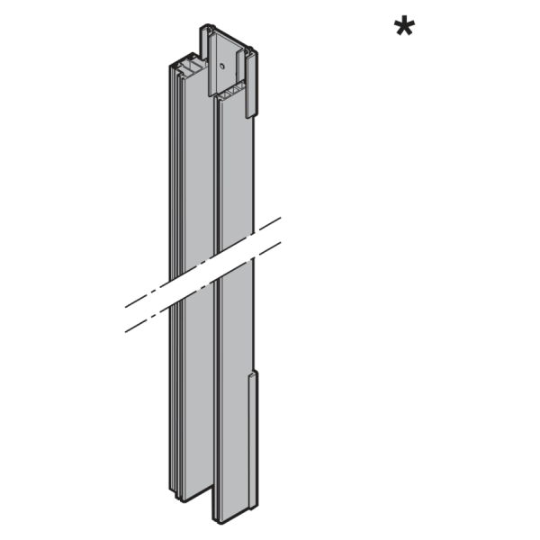 Profil aluminiowy prowadnicy, komplet, prawy