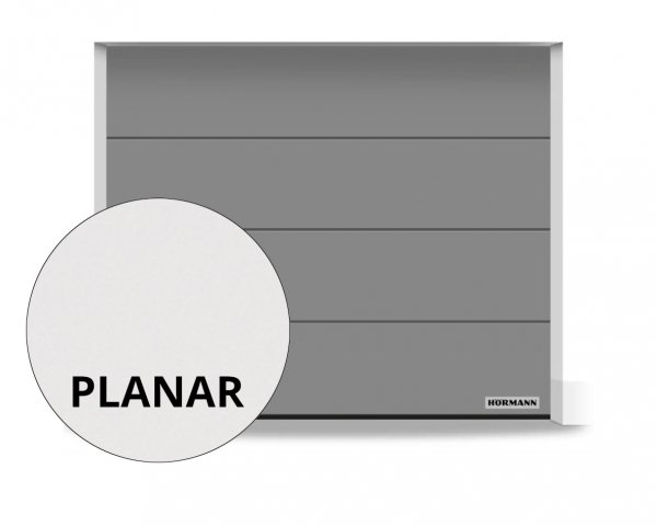 Brama RenoMatic 5500 x 2250 mm, Przetłoczenia L, Planar, kolor CH 9007 Matt deluxe szare aluminium + prowadzenie N
