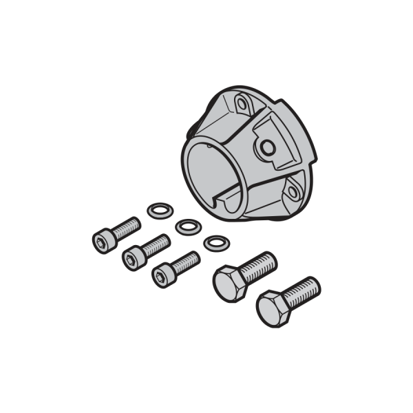 Piasta bez wspornika dystansowego – do bramy segmentowej Basic z wałem pustym, prowadzenie N, H, VU, L