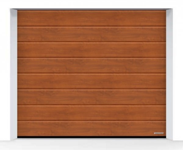 Brama LPU 42 2440 x 2080 mm, Przetłoczenia M, Decograin, Golden Oak + prowadzenie Z