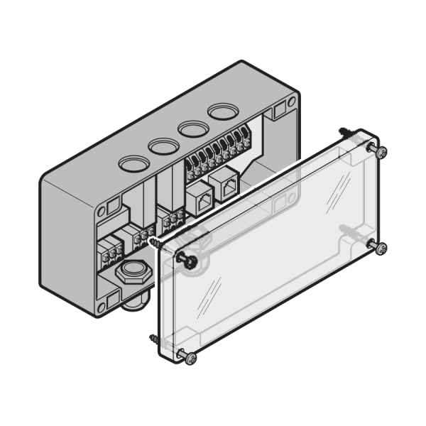 Uniwersalna płytka adaptacyjna UAP1-300 do wewnętrznego sterowania WA 250 / 300 lub zewnętrznego sterowania 300 z 2 m przewodem systemowym