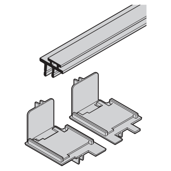 Uszczelka przylgowa dolna, drzwi 2-skrzydłowe, profil typu 2, sprzedaż na metry