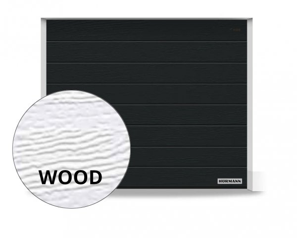 Brama RenoMatic 2500 x 2000 mm, Przetłoczenia M, Woodgrain, kolor CH 703 antracytowy z efektem metalicznym + prowadzenie Z