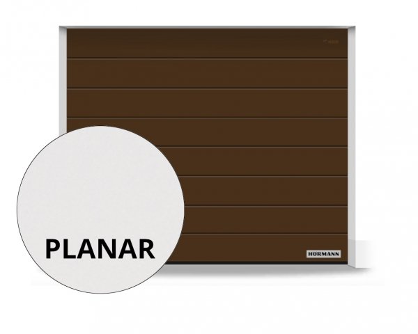 Brama RenoMatic 2375 x 2000 mm, Przetłoczenia M, Planar, kolor CH 8028 Matt deluxe brązowy + prowadzenie Z
