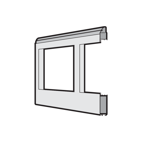 Dolny segment bramy, rama z normalnych profili, szerokość bramy do 5500 mm