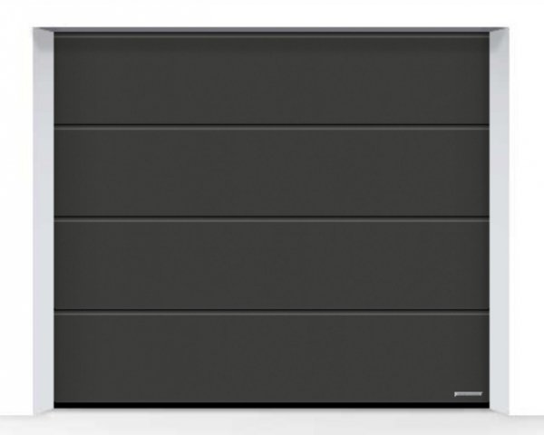 Brama LPU 42 5000 x 2125 mm, Przetłoczenia L, Decograin, Titan Metallic CH 703 + prowadzenie N